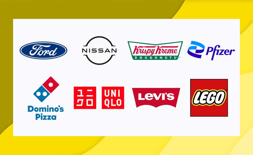 Examples of letters inside shape logos