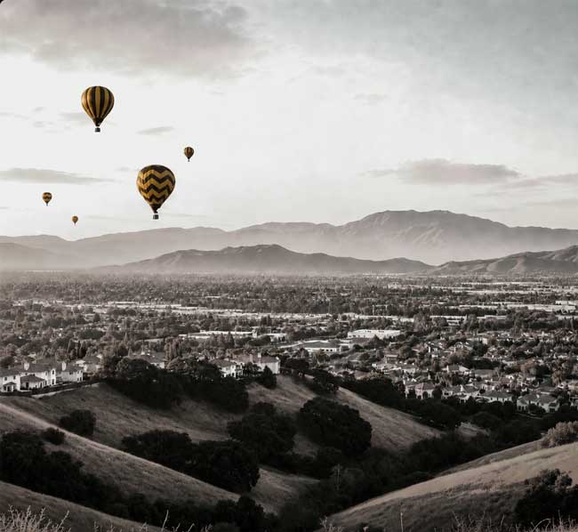 Hot air balloons over Murrieta, California