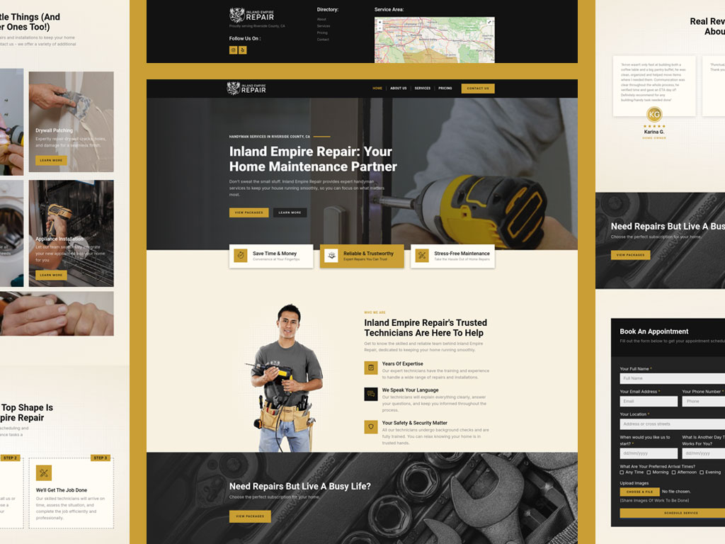Inland Empire Repair website design