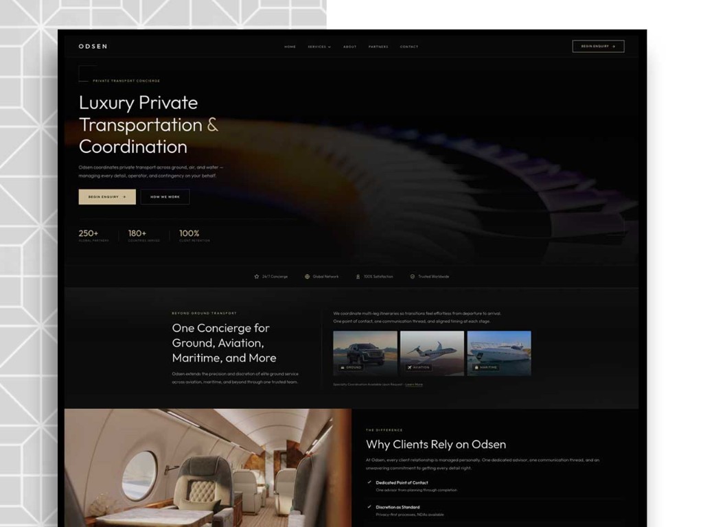 Odsen Group website design