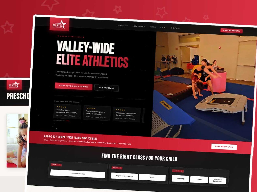 Valley-Wide Elite Athletics website design