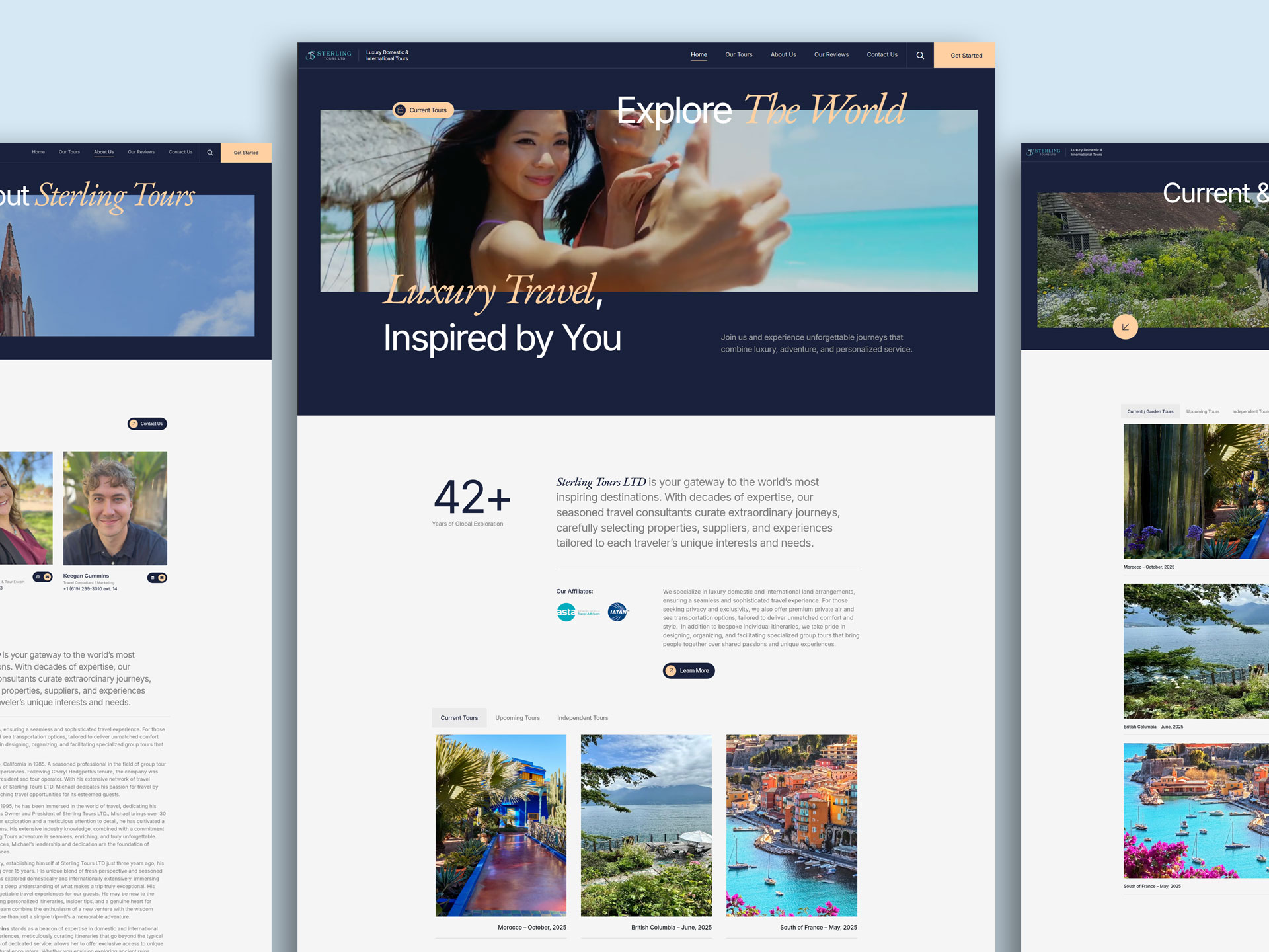Sterling Luxury Tours website design