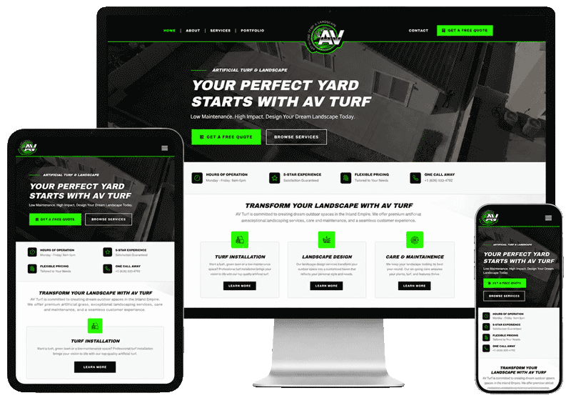 Responsive website design across desktop, tablet, and mobile devices
